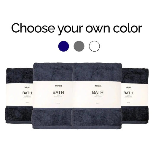  Pack of 4 Silver Infused Bath Towel Mirakl