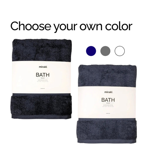 2 Silver-Infused Bath Towels Bundle - Mirakl