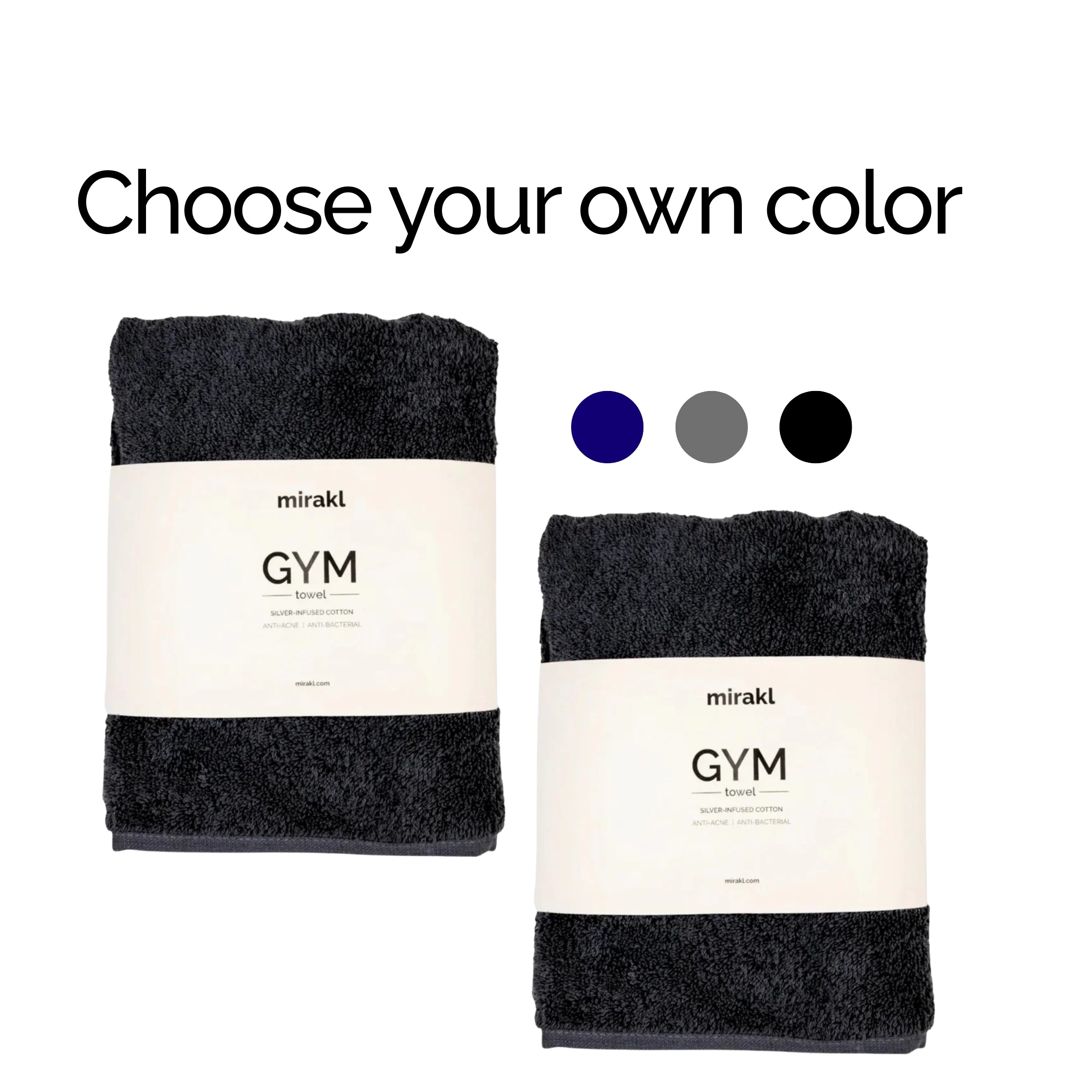 2 Silver-Infused Gym Towels Bundle