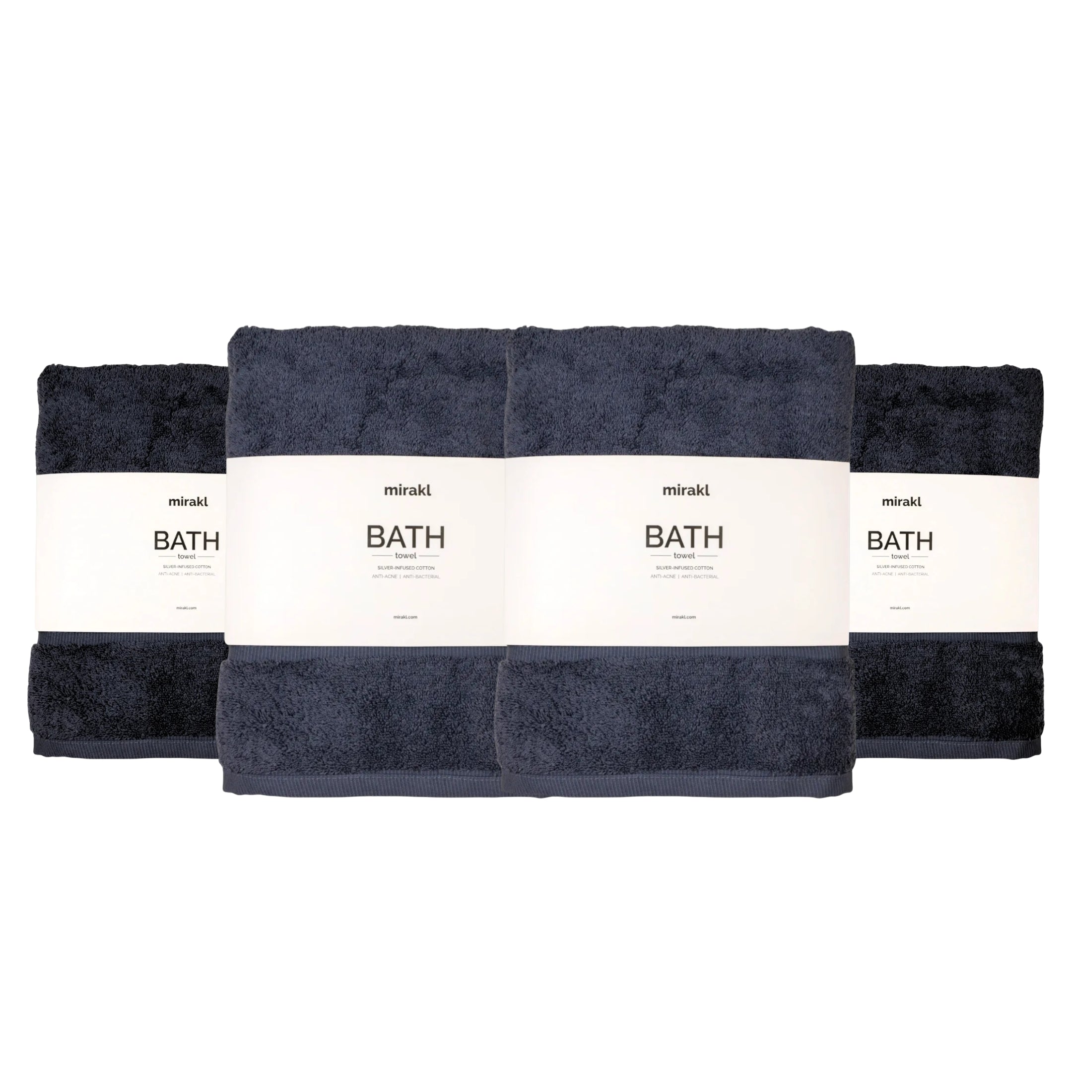 Pack of 4 Silver Infused Bath Towel