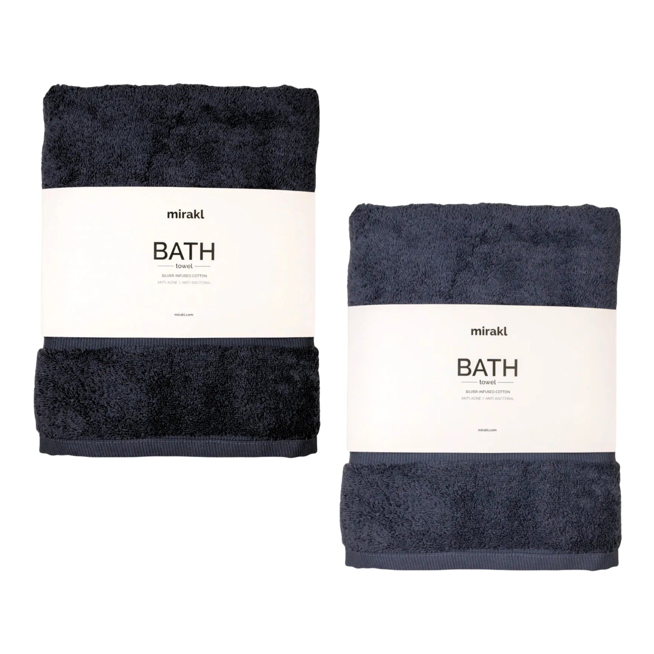2 Silver-Infused Bath Towels Bundle