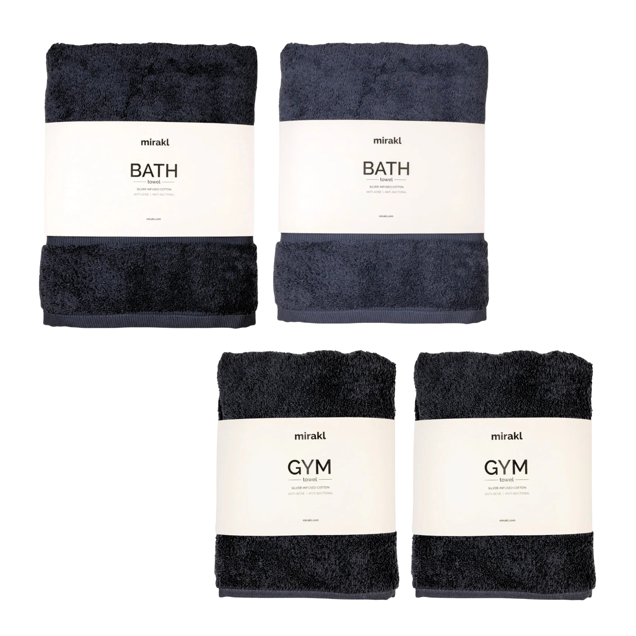 2 + 2 Couple's Favourite Silver Infused Towels Bundle