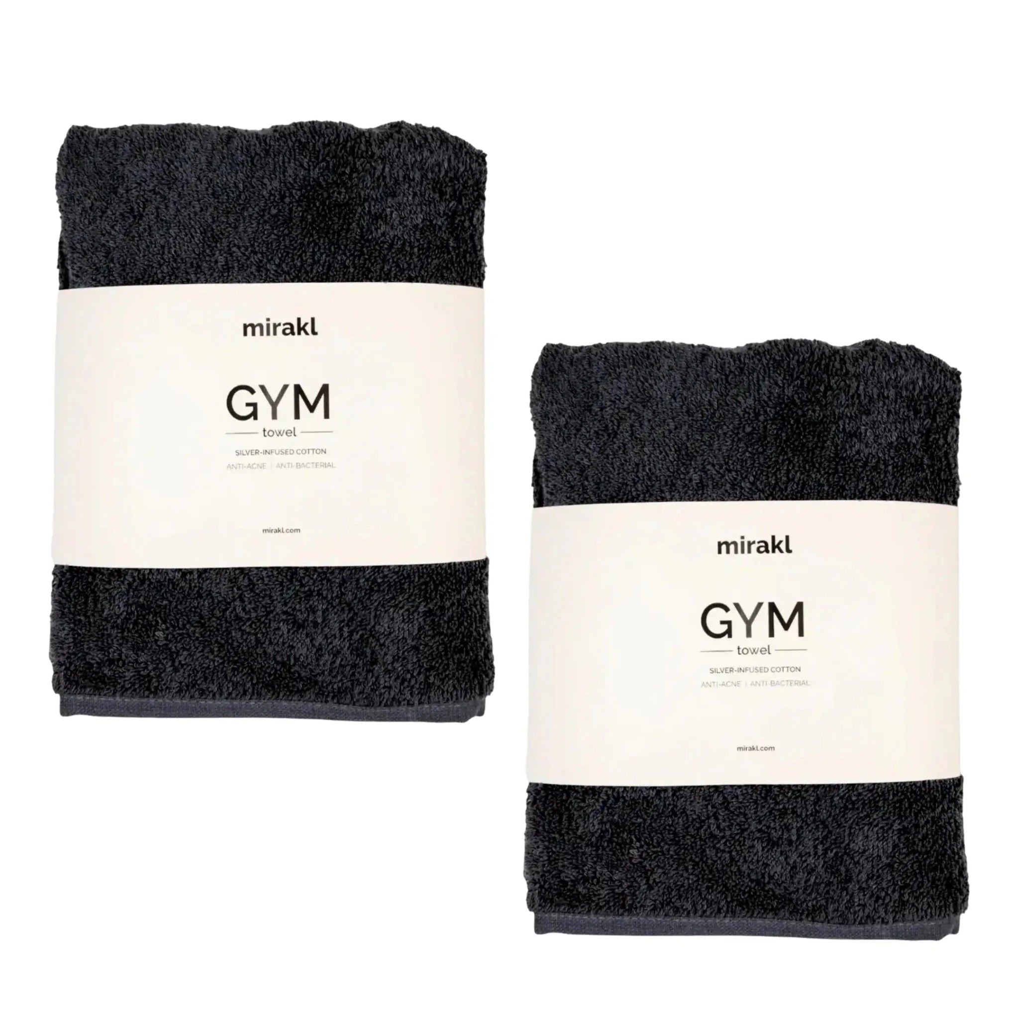 2 Silver-Infused Gym Towels Bundle - Mirakl