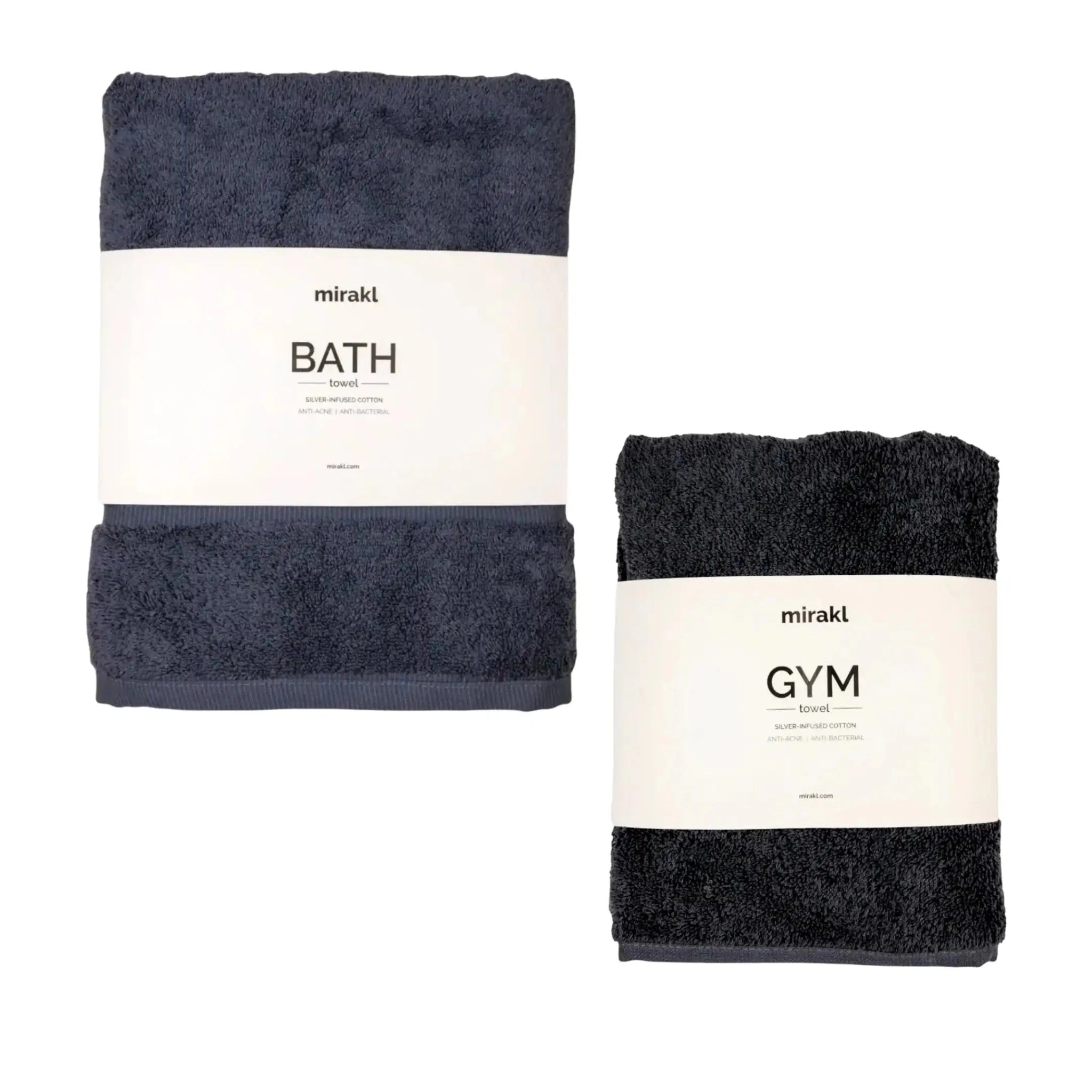Gym & Bath - Silver-Infused Towel Bundle - Mirakl