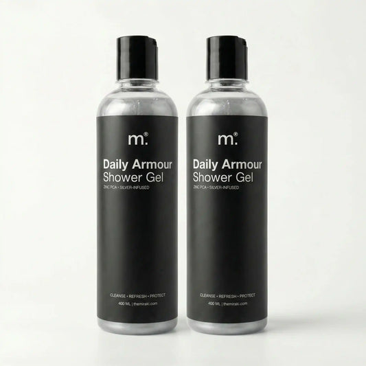  Pack of 2 Silver Infused Shower Gel (400 ml) Mirakl