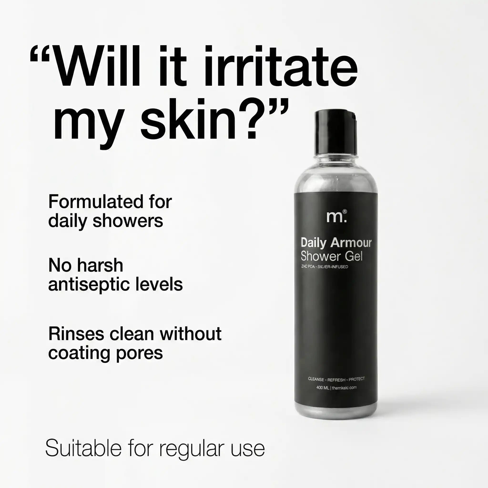 Pack of 2 Silver Infused Shower Gel (400 ml) - Mirakl